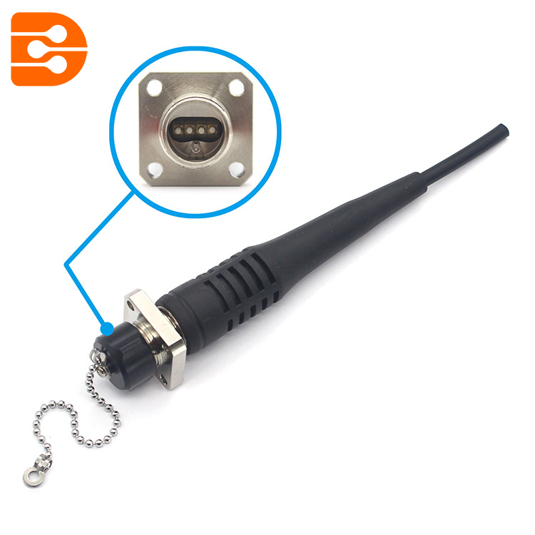 4 Cores ODC Outdoor Waterproof Reinforced Connector, Pigtail and Patch Cord
