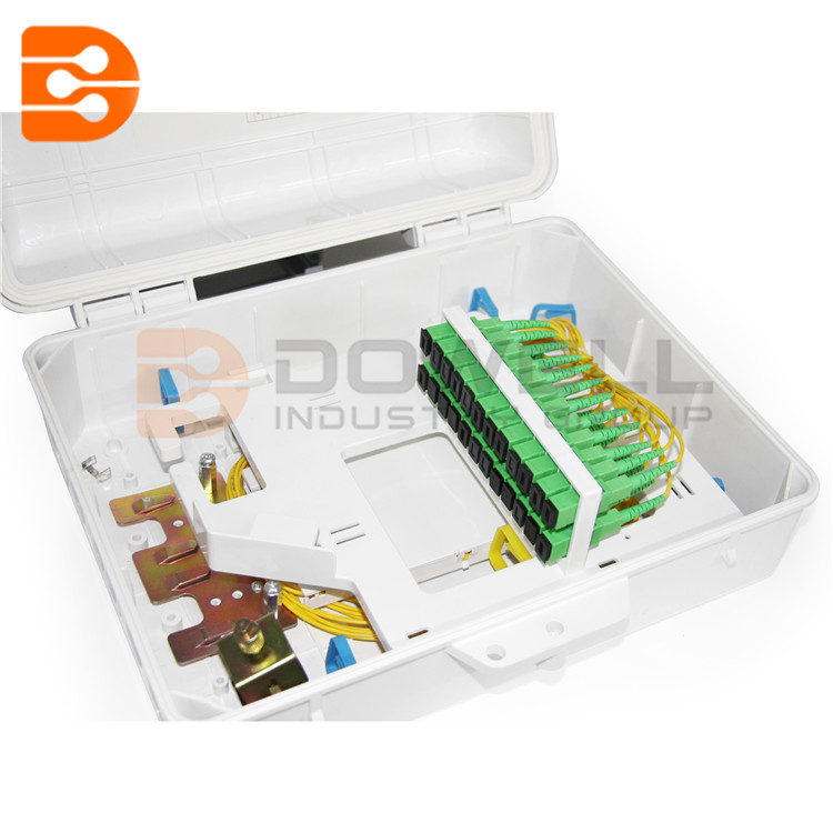 DW-1217 24 Cores Fiber Optic Distribution Box for Fiber To The Home Fusion Splice and Splitter Termination Enclosure