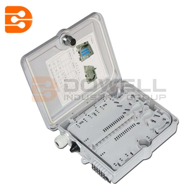 DW-1209 Outdoor FTTH Distribution Terminal Box , 12 Core Fiber Optic Wall Box