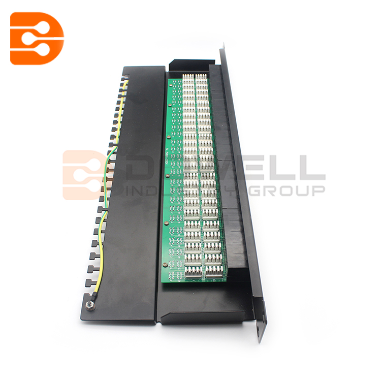 Cat3 50 Port RJ45 Voice Patch Panel UTP 1U Black