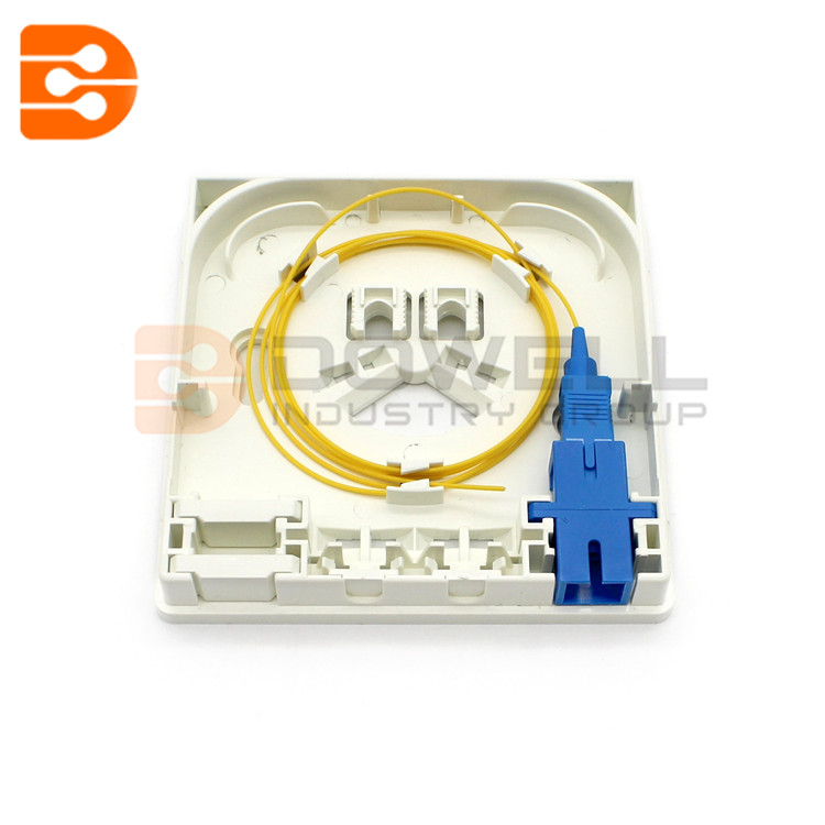 DW-1082 2 Fiber Wall Outlet Box with 2 SC Ports